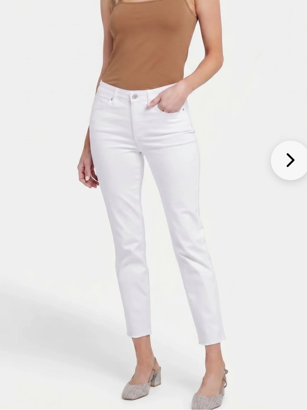 NYDJ Sheri Jeans in Optic Whote. White Women's Jeans - Worn Once